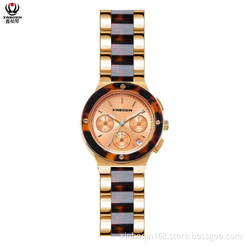 XINBOQIN Factory Women OWN Brand Quartz Acetate Watch